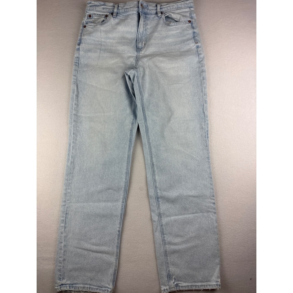 American Eagle Super High-Rise Straight Light Wash Jeans Womens Size 10 Regular